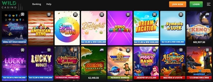 Wild Casino Specialty Games Online