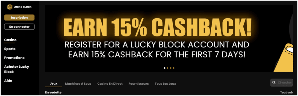 Meilleur casino en ligne Canada : Lucky Block